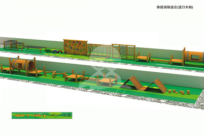 英奇利YQL-D12804 引领青少年体能拓展的户外大型木制组合设备